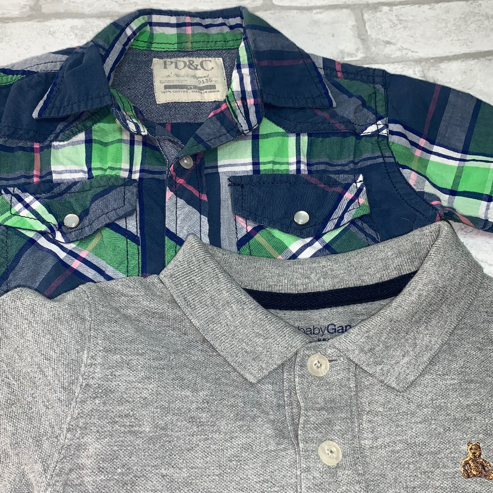 2for1 Bundle Boys 3T Short Sleeve Polo Shirt